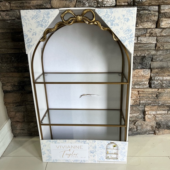 Other - Elegant White Display Shelves for Wall Decor